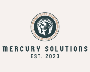 Mercury - Mythology God Medallion logo design