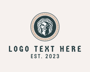 Silhouette - Mythology God Medallion logo design