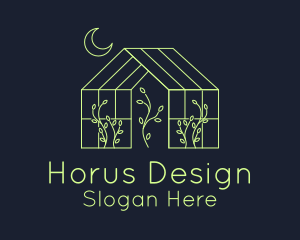 Greenhouse Garden Outline  logo design