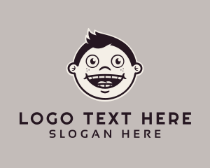 Animation - Smiling Male Face logo design