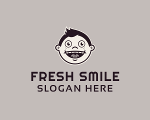 Smiling Male Face logo design