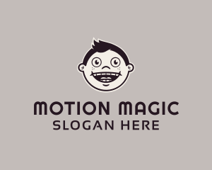 Animation - Smiling Male Face logo design