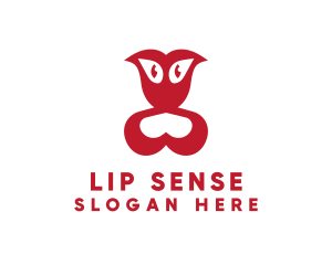 Lip - Sexy Love Heart logo design
