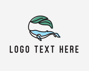 Marine Life - Eco Friendly Whale logo design