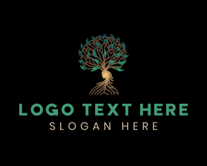 Organic - Wellness Tree Woman logo design