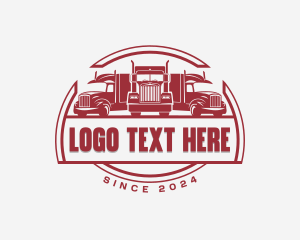 Delivery - Freight Trucking Vehicle logo design