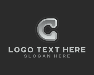 Circle - Gray Business Letter C logo design