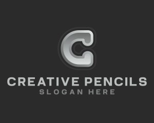 Gray Business Letter C logo design