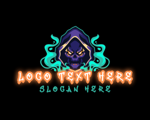 Skeleton - Skull Reaper Gaming Vape logo design