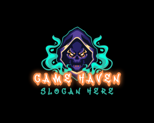 Skull Reaper Gaming Vape logo design