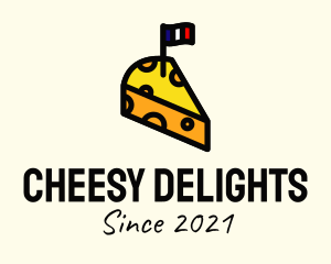 France Cheese Flag  logo design