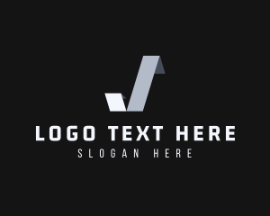 Transfer - Abstract Folded Letter J logo design