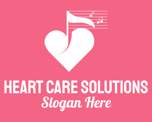 Heart Music Composer logo design