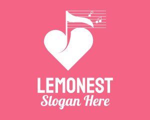 Compose - Heart Music Composer logo design