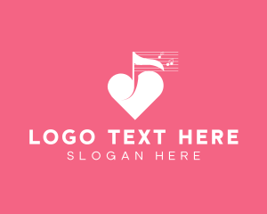 Composer - Heart Music Composer logo design