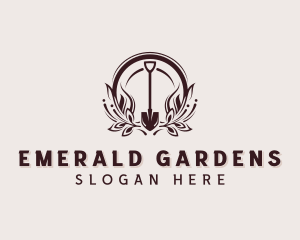 Garden Landscaping Shovel logo design