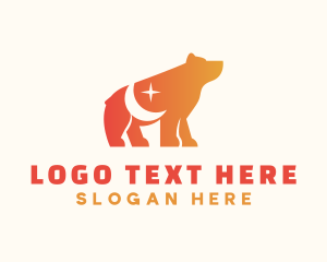 Creative Agency - Orange Moon Bear logo design
