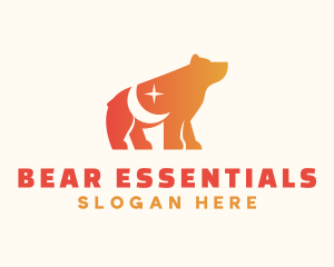 Bear - Orange Moon Bear logo design