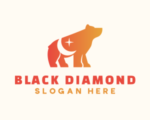 Orange Moon Bear  logo design