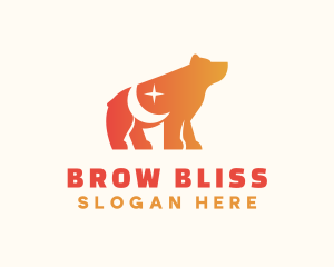 Orange Moon Bear  logo design