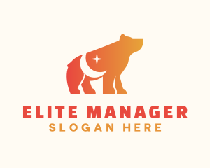 Orange Moon Bear  logo design