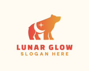 Moon - Orange Moon Bear logo design