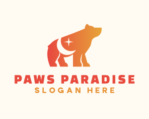 Orange Moon Bear  logo design