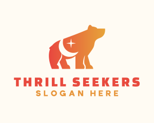 Orange Moon Bear  logo design