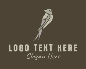 Avian - Grunge Cockatiel Bird logo design