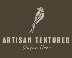 Textured - Grunge Cockatiel Bird logo design