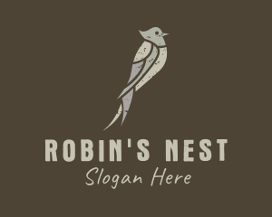 Grunge Cockatiel Bird logo design