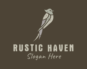 Grunge Cockatiel Bird logo design