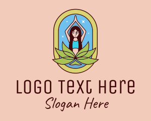 Relaxation - Lotus Yoga Instructor logo design