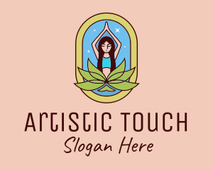 Lotus Yoga Instructor  logo design