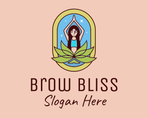 Lotus Yoga Instructor  logo design