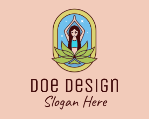 Lotus Yoga Instructor  logo design