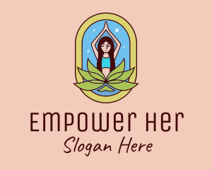 Lotus Yoga Instructor  logo design