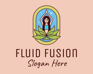 Lotus Yoga Instructor  logo design