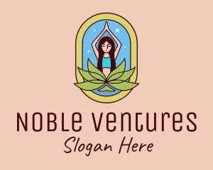 Lotus Yoga Instructor  logo design