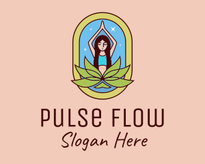 Lotus Yoga Instructor  logo design