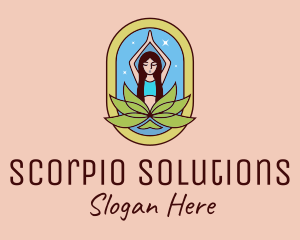 Lotus Yoga Instructor  logo design