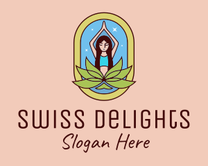 Lotus Yoga Instructor  logo design