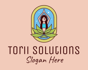 Lotus Yoga Instructor  logo design