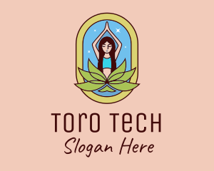 Lotus Yoga Instructor  logo design