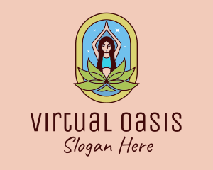 Lotus Yoga Instructor  logo design