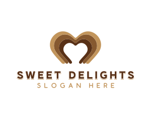 Heart Chocolate Dessert logo design