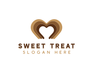 Heart Chocolate Dessert logo design