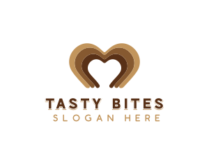 Heart Chocolate Dessert logo design