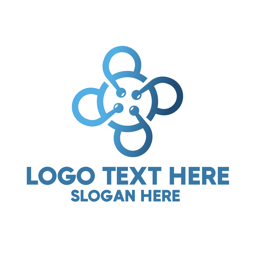 Tech Blue Flower Logo | BrandCrowd Logo Maker