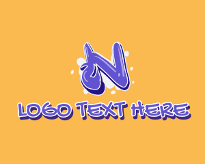 Blockbuster - Blockbuster Graffiti Letter N logo design